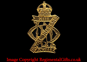 13th/18th Royal Hussars (13/18) Cap Badge