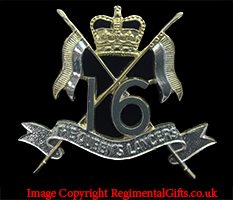 16th/5th The Queen's Royal Lancers (16/5) Cap Badge
