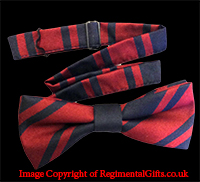 Household Division (The Guards) Regimental Colours Striped Bow Tie