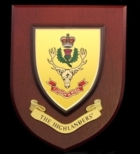 The Highlanders (Seaforths, Gordons And Camerons) Wall Shield Plaque