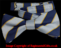The Queen's Regiment Striped Bow Tie