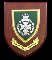 The Royal Green Jackets (RGJ) Wall Shield Plaque