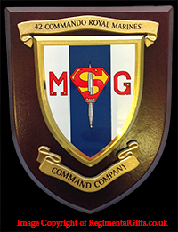 MSG 42 Commando Royal Marines (RM) Wall Shield Plaque
