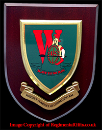 Whiskey Company 45 Commando Royal Marines (RM) Wall Shield Plaque