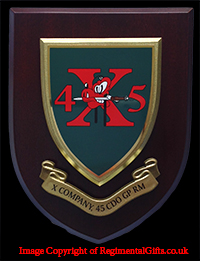 X Ray Company 45 Commando Royal Marines (RM) Wall Shield Plaque