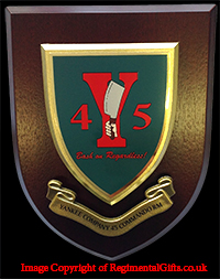 Yankee Company 45 Commando Royal Marines (RM) Wall Shield Plaque