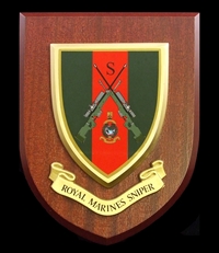 Royal Marines (RM) Sniper Wall Shield Plaque