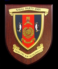 Naval Party 8901 Falkland RM Detachment Wall Shield Plaque