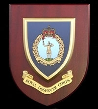 Royal Observer Corp (ROC) Wall Shield Plaque