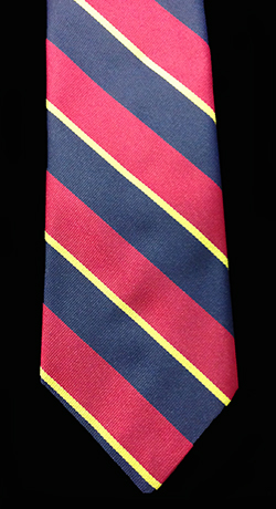 16/5 Queens Royal Lancers (16/5 QRL) Regimental Colours Striped Tie