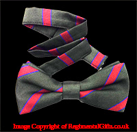 The King's Regiment Striped Bow Tie